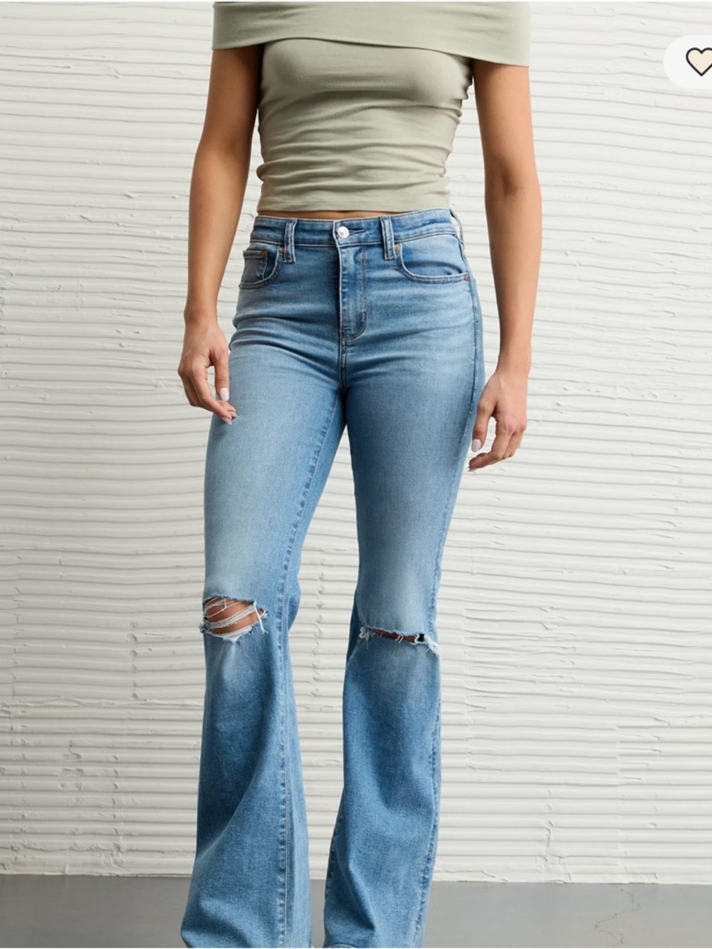 American Eagle super high rise flare jeans